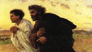 Eugene Burnand The Disciples Peter and John Rushing to the Sepulcher the Morning of the Resurrection oil painting picture wholesale